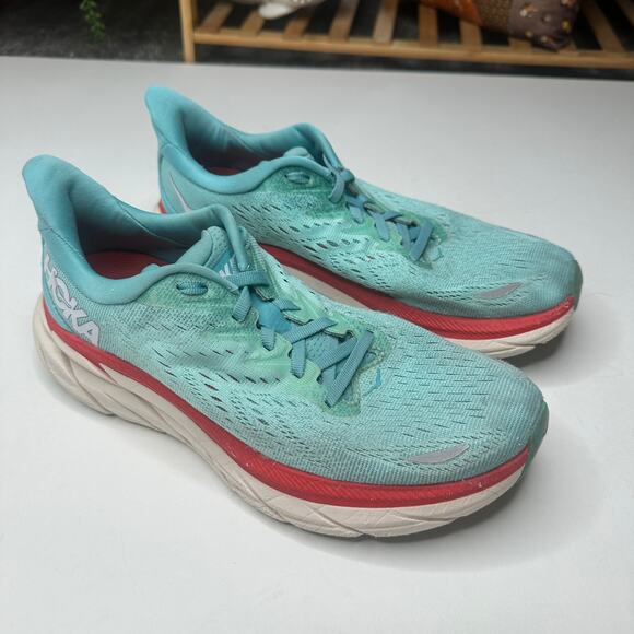 Hoka Clifton 8 Aquarelle Eggshell Sneakers - Picture 2 of 7